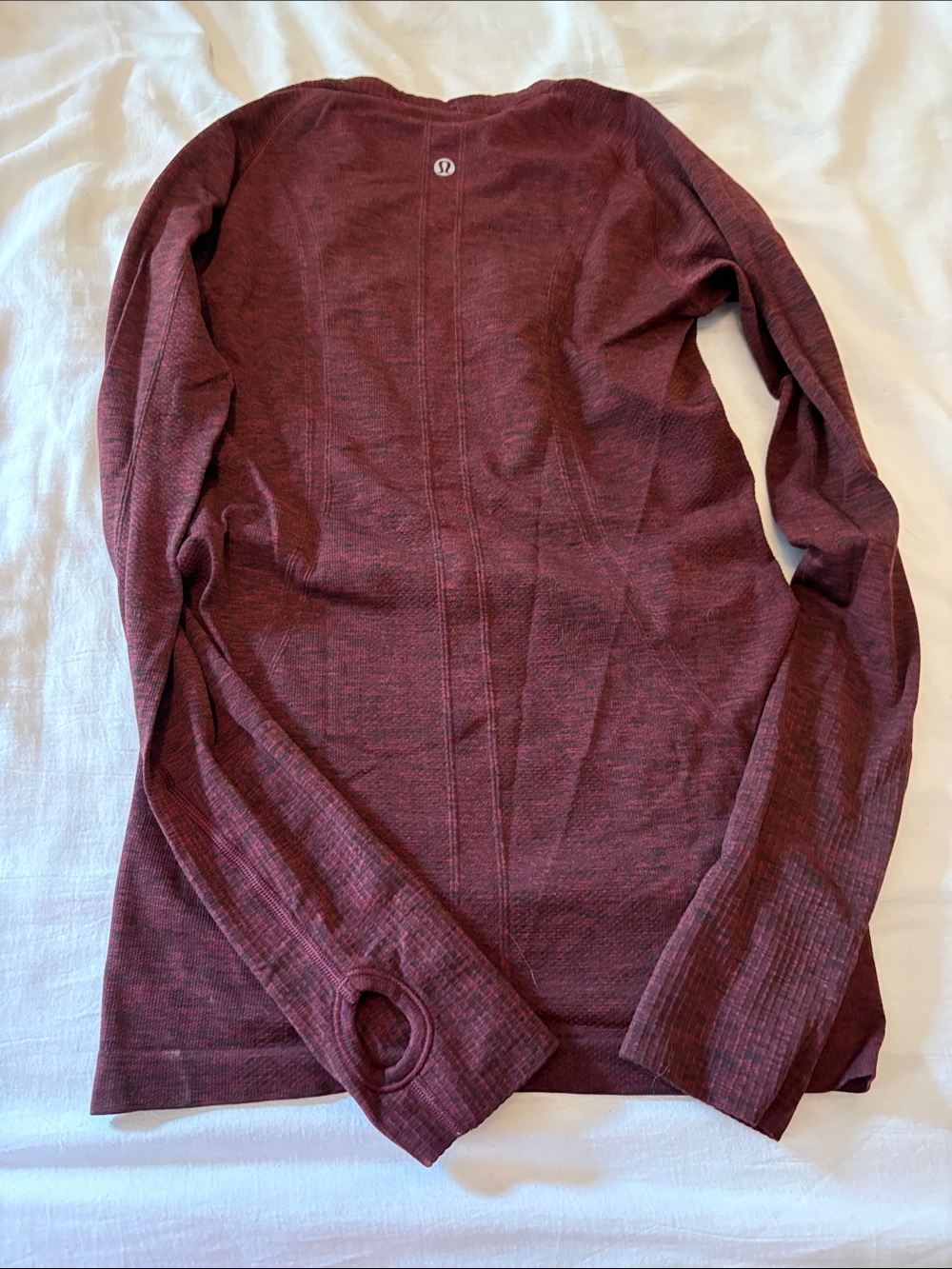 lululemon athletica Heathered Wine Long Sleeve Top - Picture 2 of 2